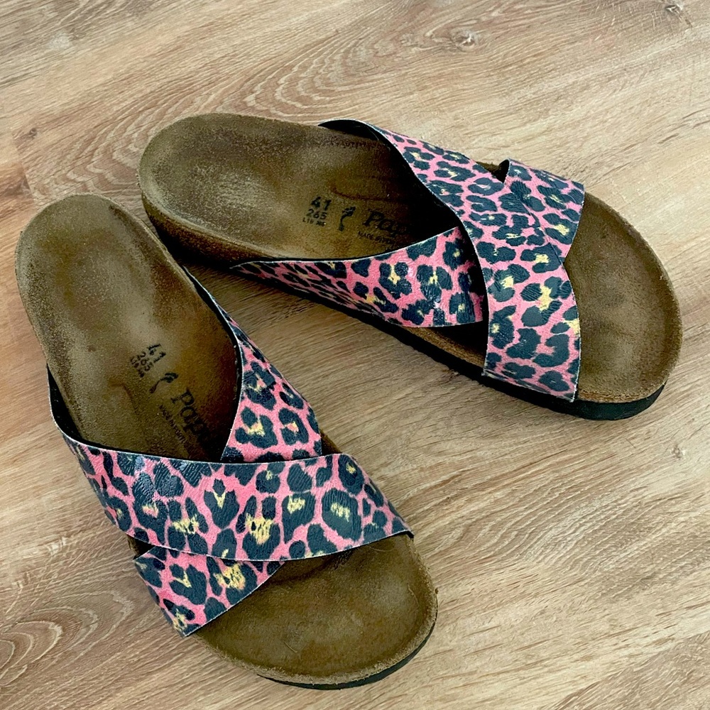 Pink Leopard Birkenstocks - Papillio